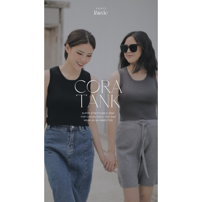 Jual KARYS - CORA Tanktop Knit Tank Top Rajut Wanita Polos Inner ...