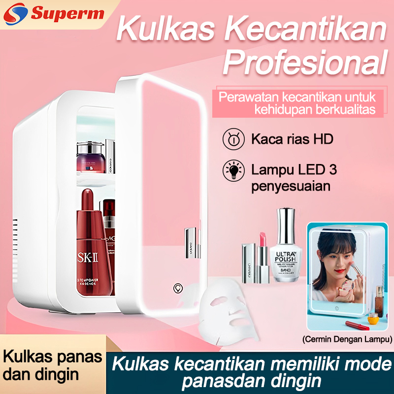 Jual L L Skincare Fridge Mini Mirror Kulkas Led Mirror Minifridge