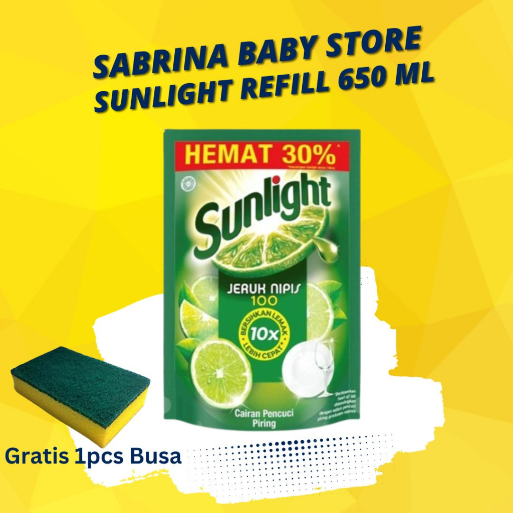 Jual Sunlight Sabun Cuci Piring Jeruk Nipis Refill 650ML | Shopee Indonesia