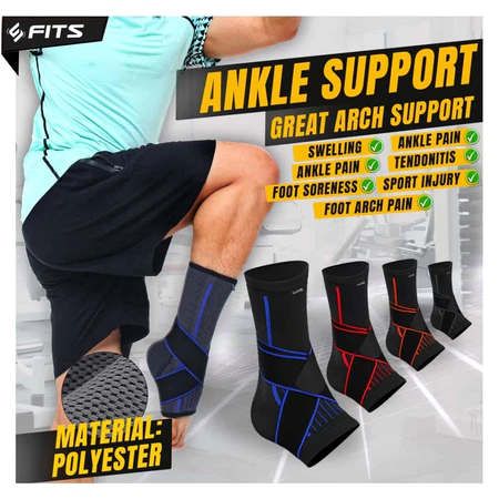 FITS Ankle Support Protector dengan kompresi optimal untuk pemulihan pergelangan kaki