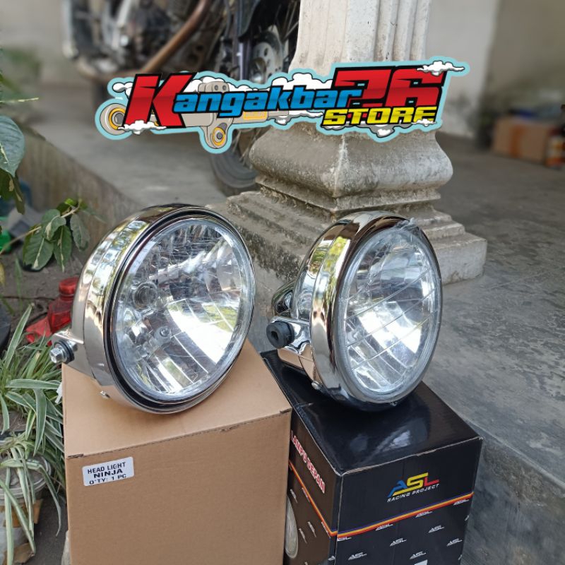 Jual (BISA COD)REFLEKTOR SET BATOK LAMPU DEPAN NINJA SS NINJA R LIS ...