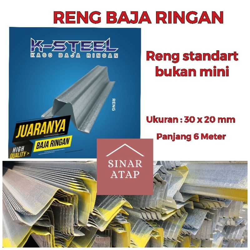 Jual RENG BAJA RINGAN STANDART BUKAN MINI 0.45 MM PANJANG 6 METER ...