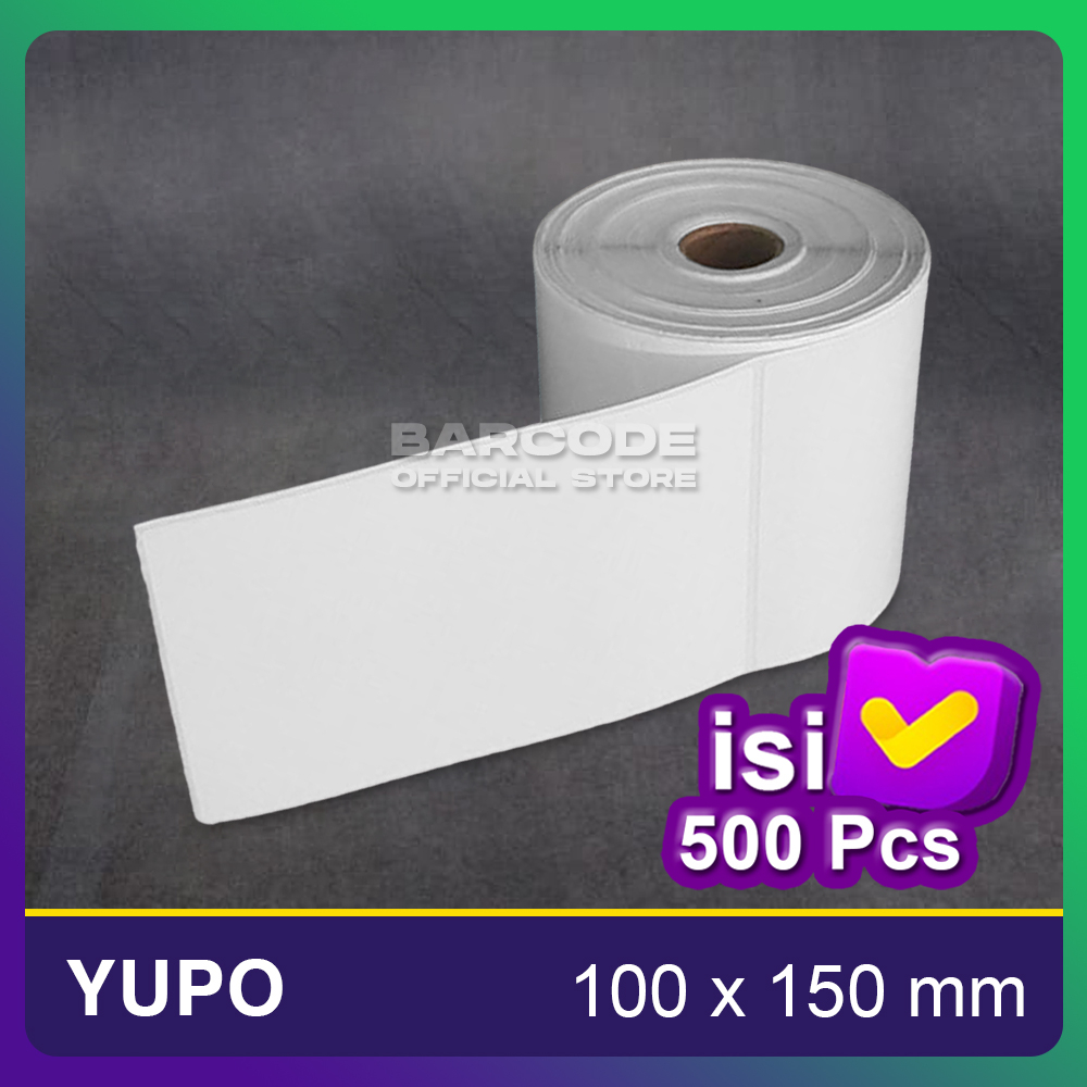 Jual Sticker Yupo 100x150 / 100 x 150mm Label Barcode 1 Line Isi 500Pcs ...