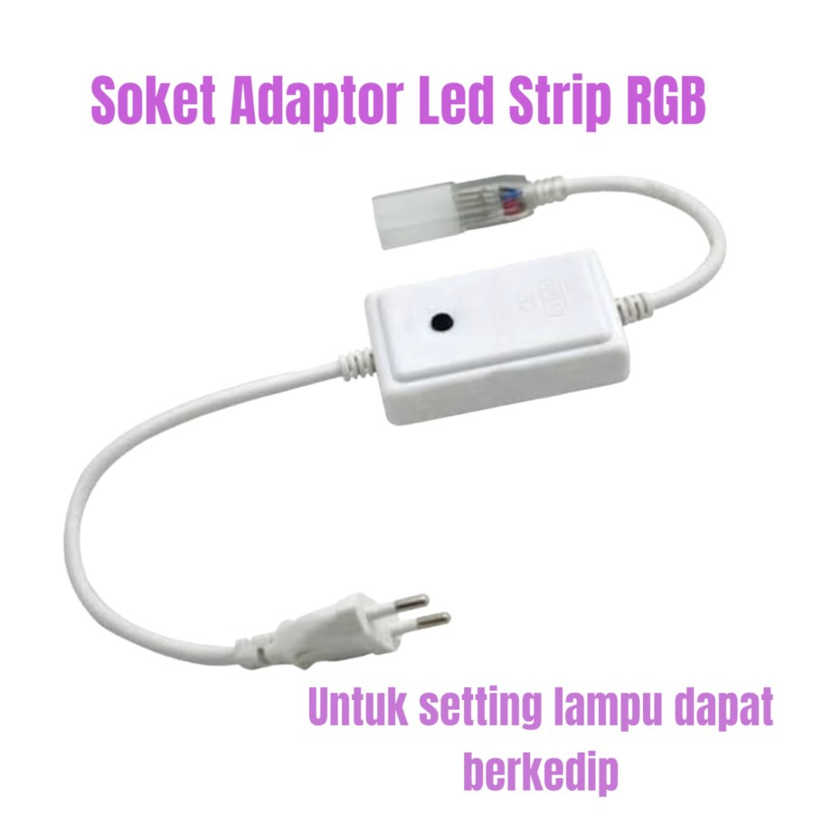 Jual KABEL COLOKAN LAMPU STRIP RGB LED SMD 5050 SOKET KEDIP KEDIP ...
