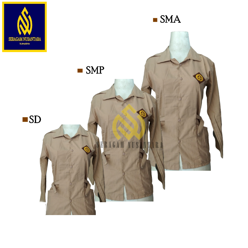 Jual Pramuka Penggalang Model Tali GS Perempuan Seragam Sekolah Seragam ...