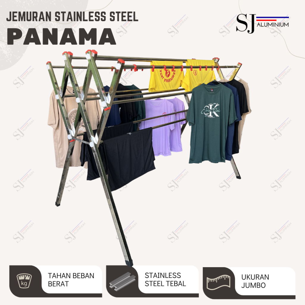 Jual Panama Jemuran Stainless Steel Jumbo 180 Cm Jemuran Baju