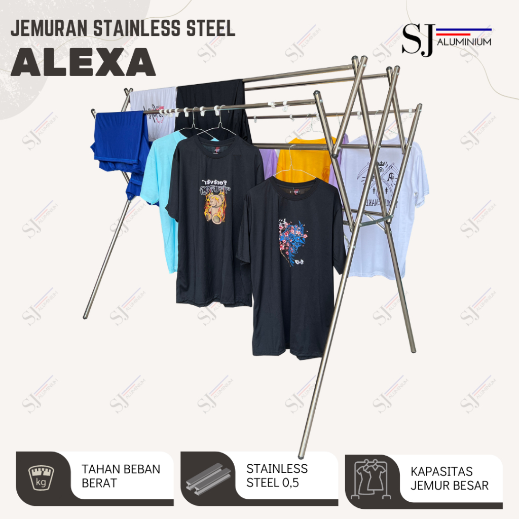 Jual Alexa Jemuran Stainless Steel Jumbo 180 Cm Jemuran Baju