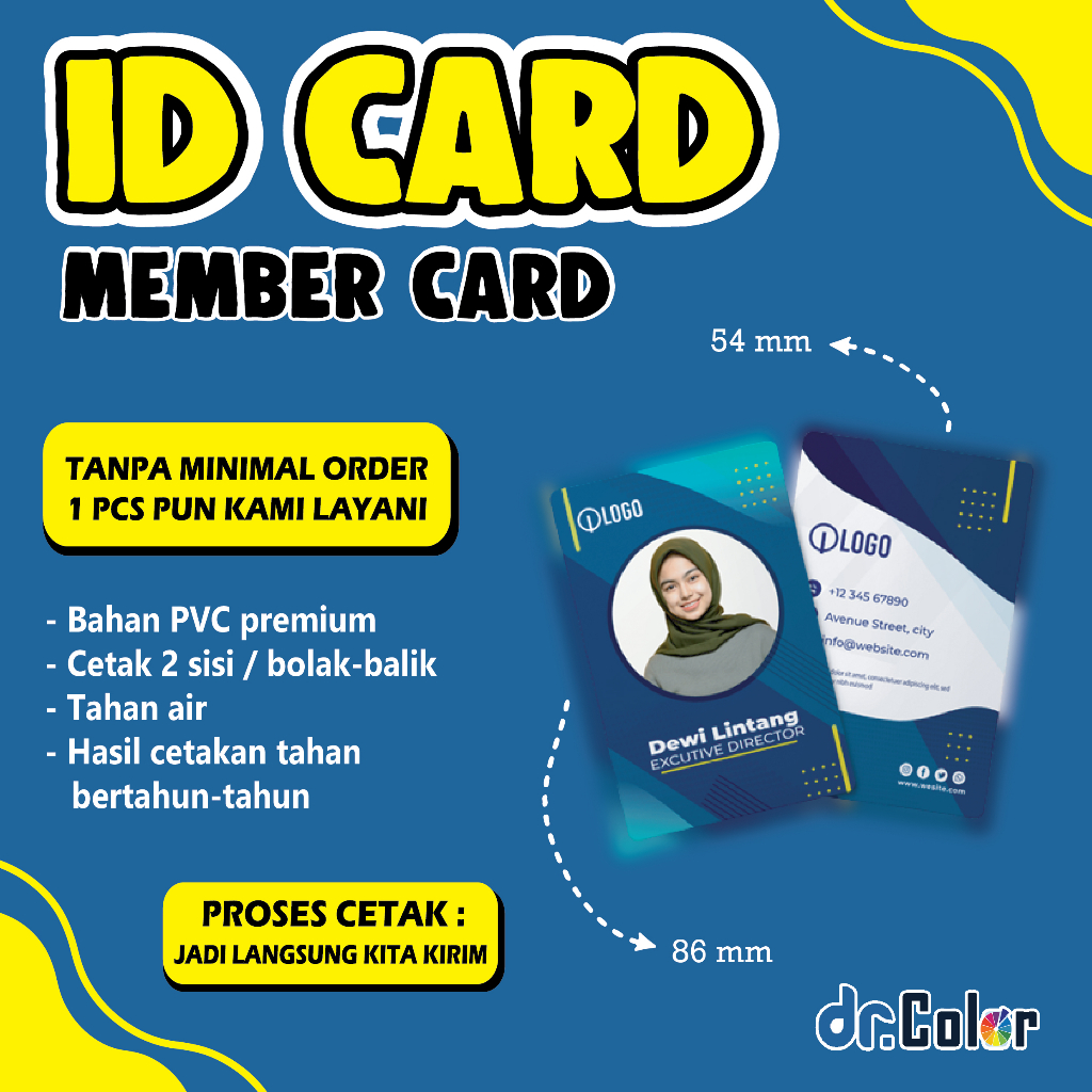 Jual Cetak Id Card Kartu Pelajar Custom Tanpa Pre Order Shopee Indonesia 1881