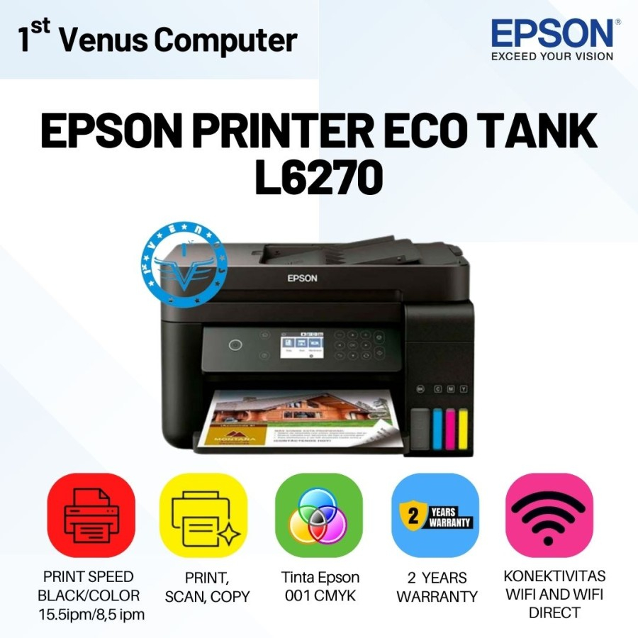 Jual PRINTER EPSON L6270 WIFI DUPLEX ALL IN ONE / EPSON L6270 PRINTER ...