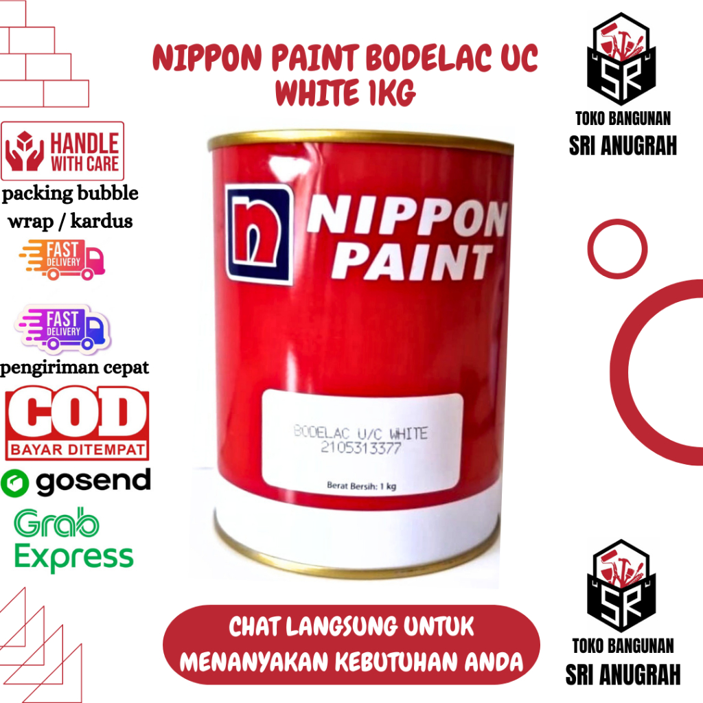 Jual Nippon Paint Bodelac Uc White Cat Dasar Kayu Dan Besi Kg Shopee