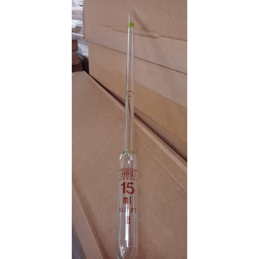 Jual Pipet Gondok 15 ml Volumetric Pipette HBG Shopee Indonesia
