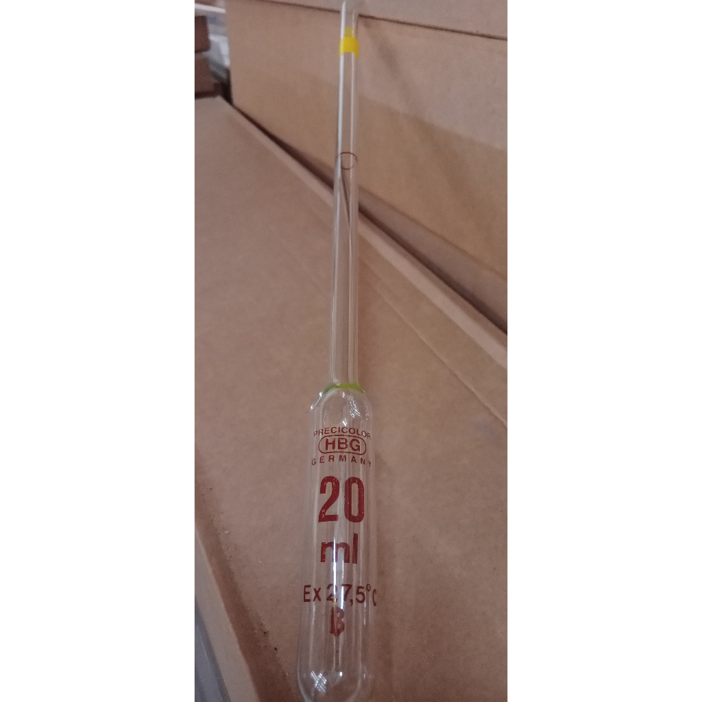 Jual Pipet Gondok 20 ml Volumetric Pipette HBG Shopee Indonesia