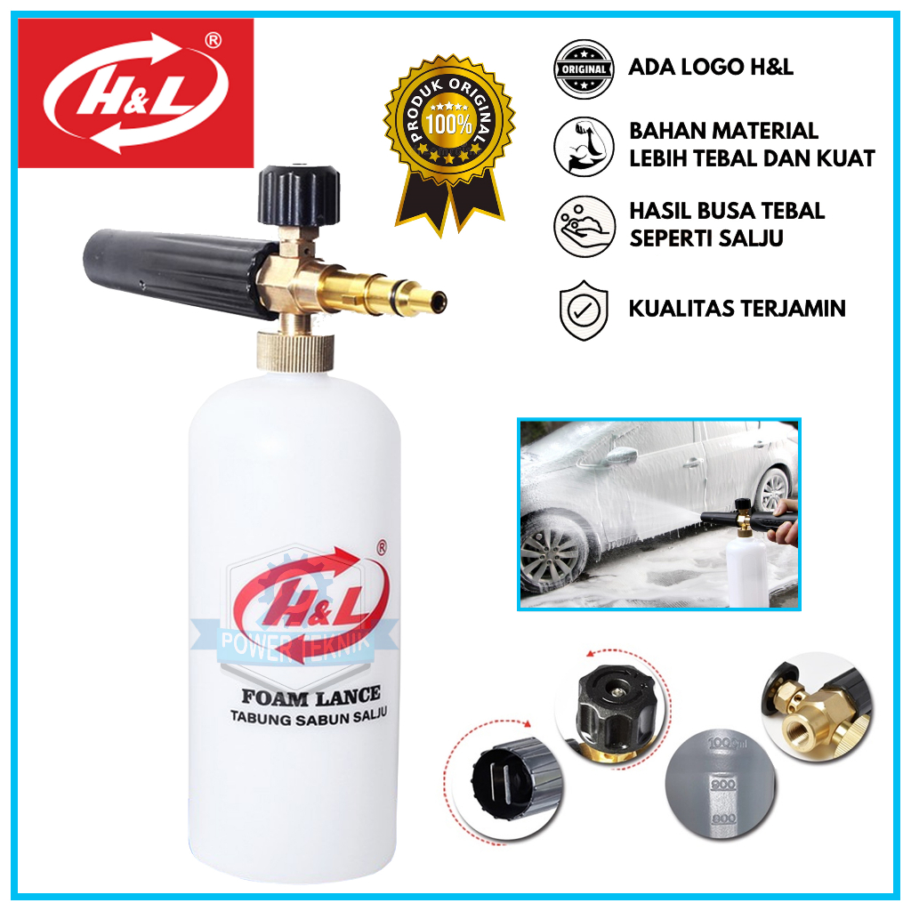 Jual Tabung Sabun Salju Jet Cleaner Snow Wash H L Foam Lance Tabung