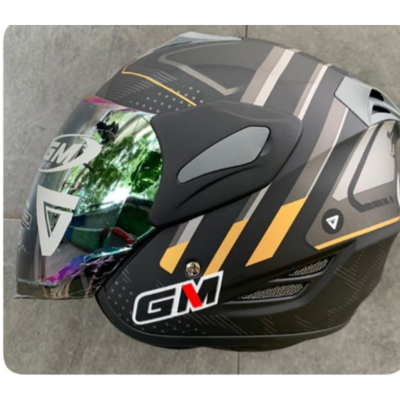 Jual Helm GM Half Face Fighter Motif Free Ride dan Lancer Original 100% ...