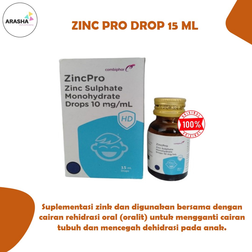 Jual ZINCPRO DROP 15 ML Suplemen Zinc Untuk Anak Diare/Dehidrasi Pada Anak Shopee Indonesia