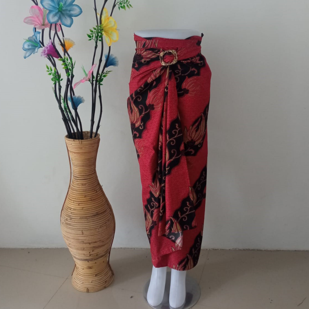 Jual Rok Lilit Kain Batik Bawahan Kebaya Free Ring Gesper | Shopee ...
