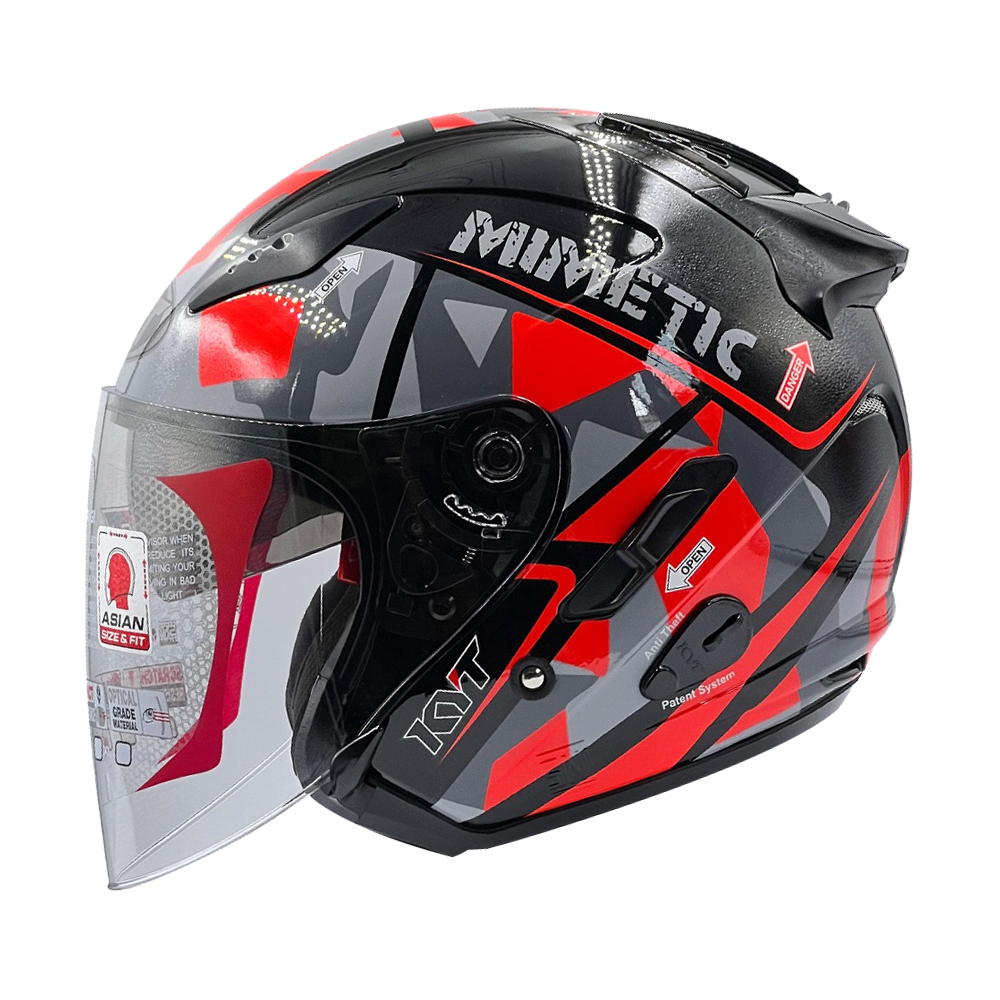 Jual HELM KYT GALAXY FLAT R #4 - BLACK/RED FLUO | Shopee Indonesia