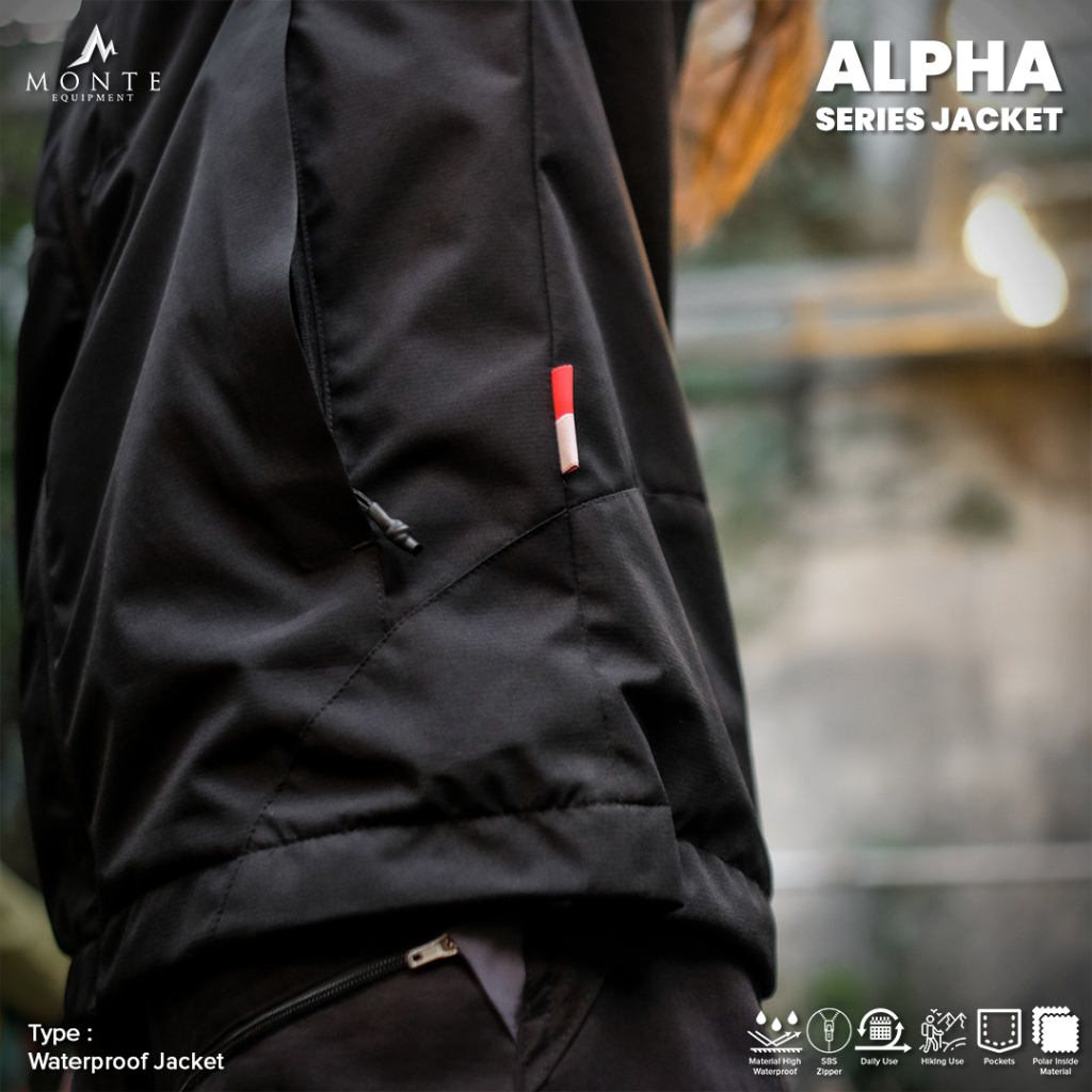 Jual MONTE - WATERPROOF JACKET - ALPHA BLACK SERIES | Shopee Indonesia