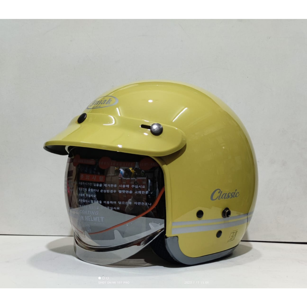 Jual HELM INJAK RETRO INCLUDE VISOR IRIDIUM SOLID CREAM ORIGINAL 2KG ...