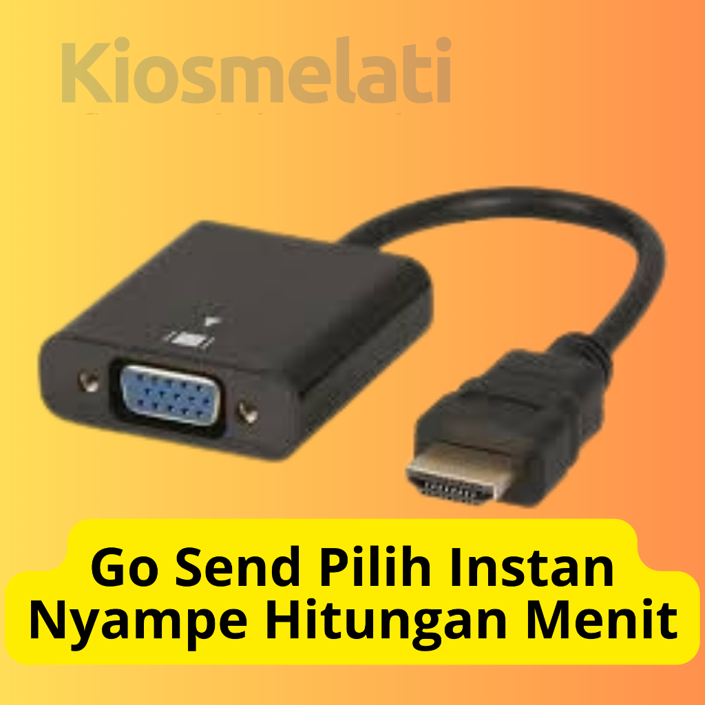 Jual Kabel Adapter Converter HDMI to VGA 1080P untuk Laptop - Proyektor ...