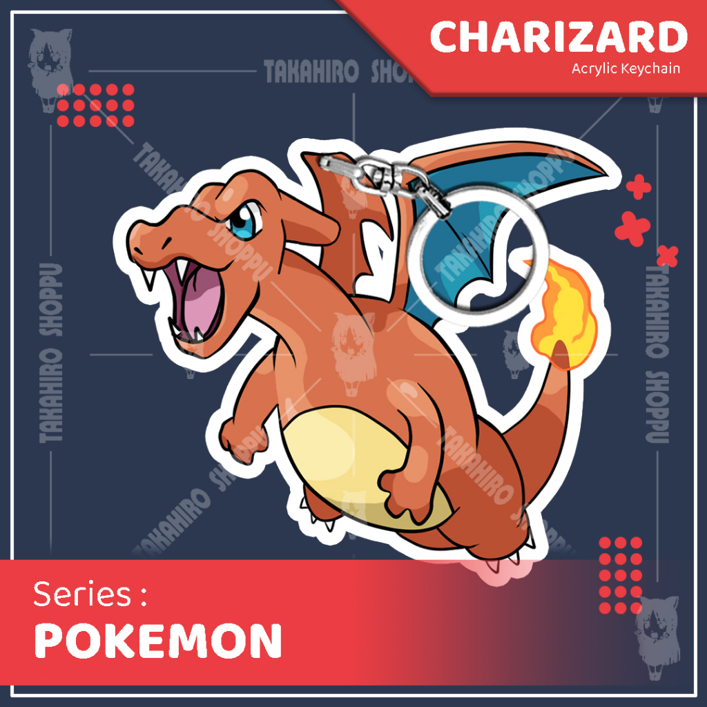 Jual Gantungan Kunci / Keychain Akrilik Pokemon CHARIZARD CHIBI ...