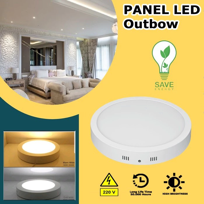Downlight Panel Outbow Bulat 18w WATT LAMPU PLAFON LAMPU RUMAH | AutoStock