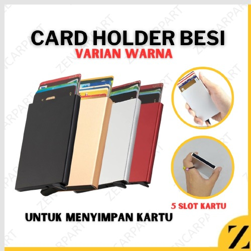 Jual Dompet Kartu Aluminium RFID Block Holder Kartu 5 Slot Dompet Kartu ...