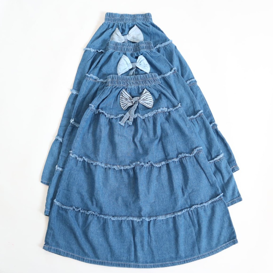 Jual ROK JEANS PANJANG - Rok Anak 1-8 Tahun Rok Jeans Anak Perempuan ...