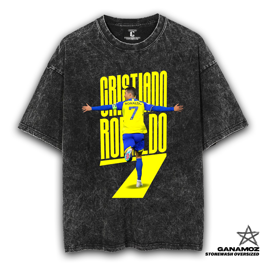 Jual GANAMOZ Kaos Bola CRISTIANO RONALDO AL-NASSR FC Stone Wash ...