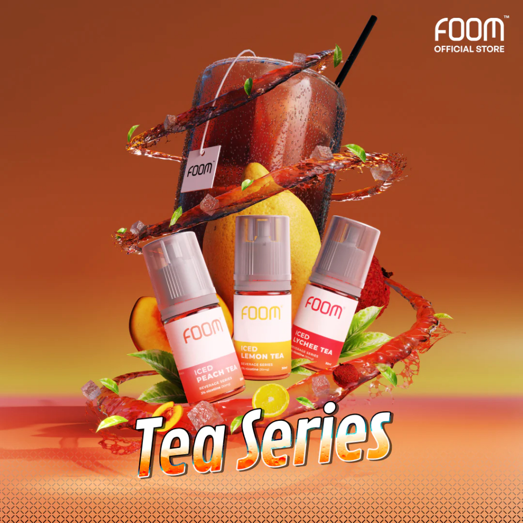 Jual Salt Foom Tea Series Ml Mg Saltnic Iced Lemon Tea Iced Lychee Tea Iced Peach