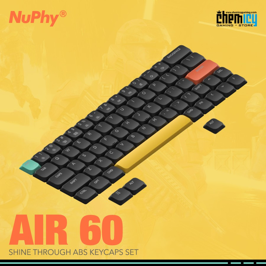 Jual Nuphy Air60 nSA Shine through ABS Keycaps Set Shopee Indonesia