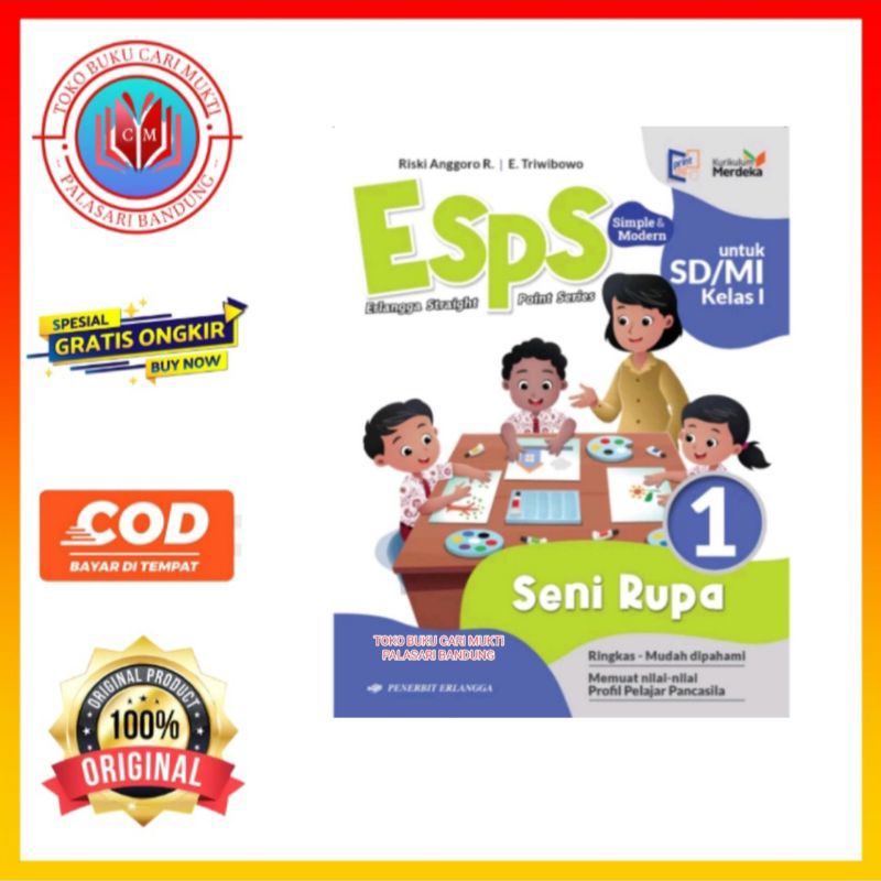 Jual Erlangga Buku ESPS Seni Rupa Untuk SD/MI Kelas 1 Kurikulum Merdeka ...