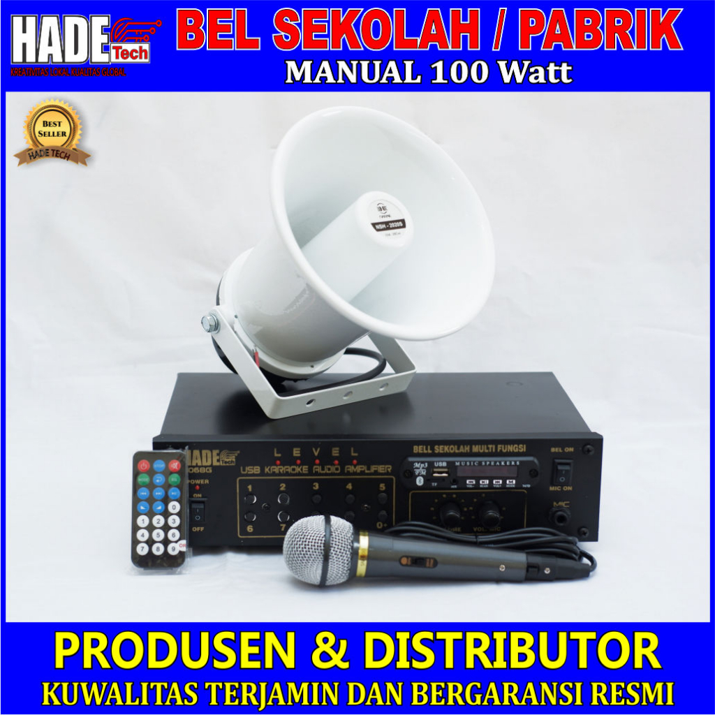 Jual Bel Sekolah / Pabrik Manual 100 Watt Lengkap Satu Set, Bell ...