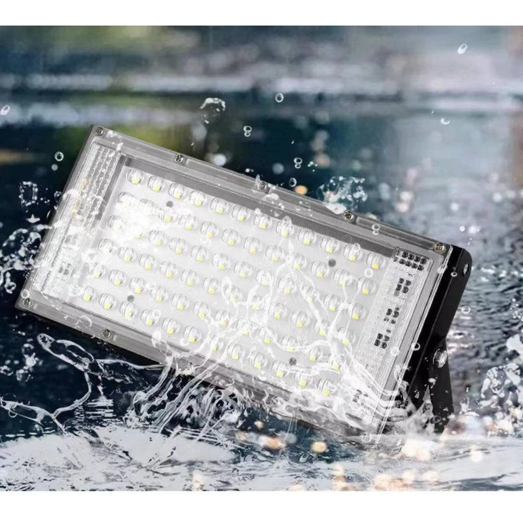 LAMPU SOROT TEMBAK LEDF SLIM 50 WATT  50W PUTIH RGB WARNA WARNI WATERPROOF | AutoStock