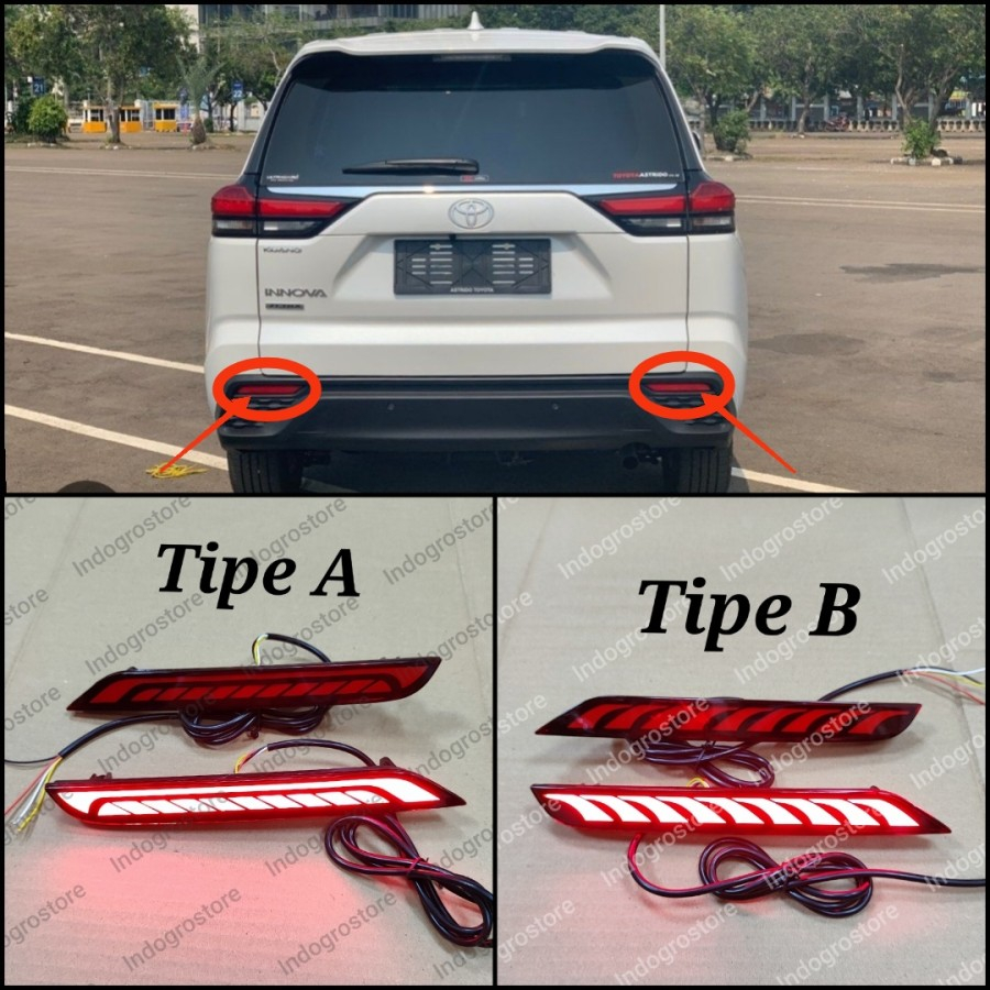 Jual Lampu Reflektor Bumper Belakang Led Mobil All New Kijang Innova