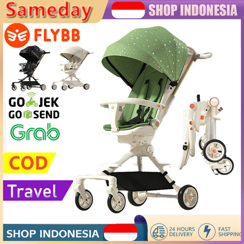 Jual FLYBB Kereta Dorong Bayi Stroler Bayi Lipat 2 Arah Travelling ...