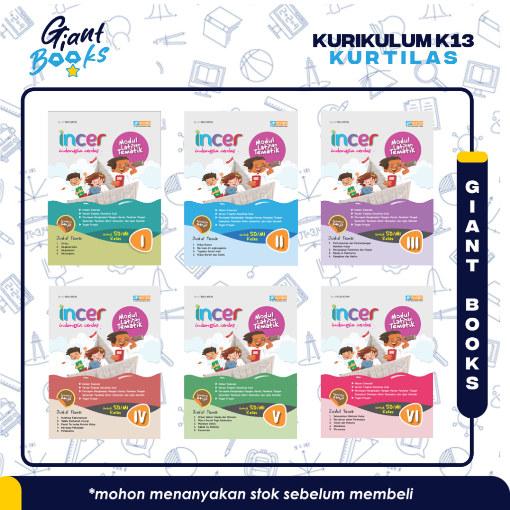 Jual Giant Books – Buku Siswa Sekolah Modul Latihan Tematik Kunci