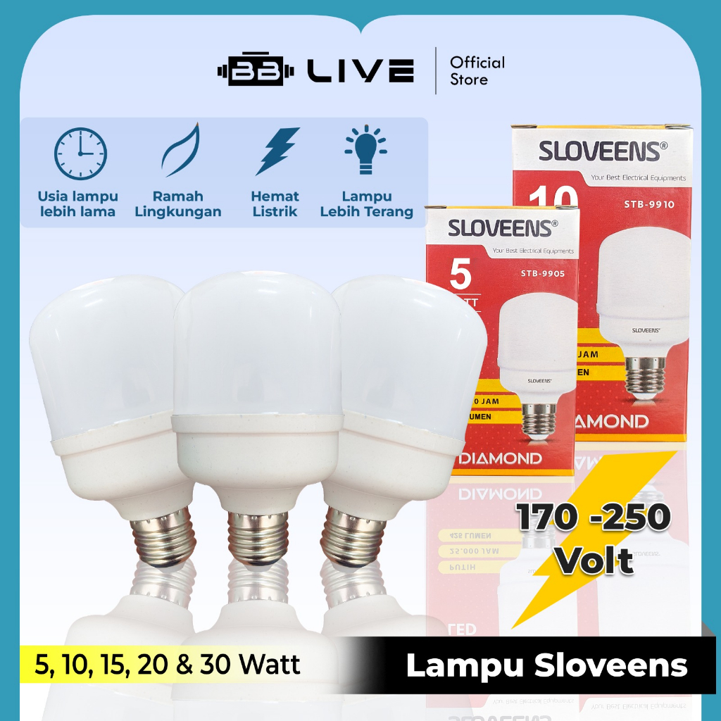 Jual BB Live Lampu LED SLOVEENS Cahaya Terang / Lampu LED Kapsul 5W/10W ...