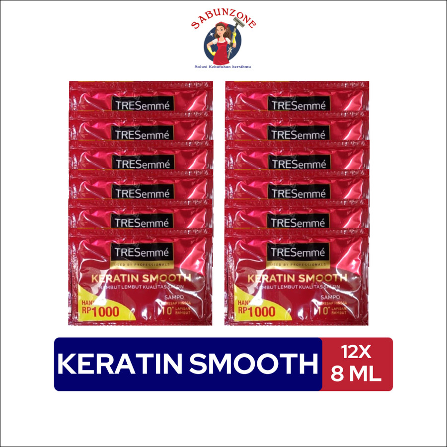 Jual Paket Murah Shampoo Tresemme Keratin Smooth 8 ml x 12 Pcs Shopee