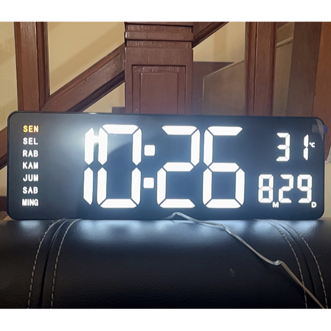 Jual Sonifer Jam Dinding Timer Countdown Digital LED 39 x 13 cm ...