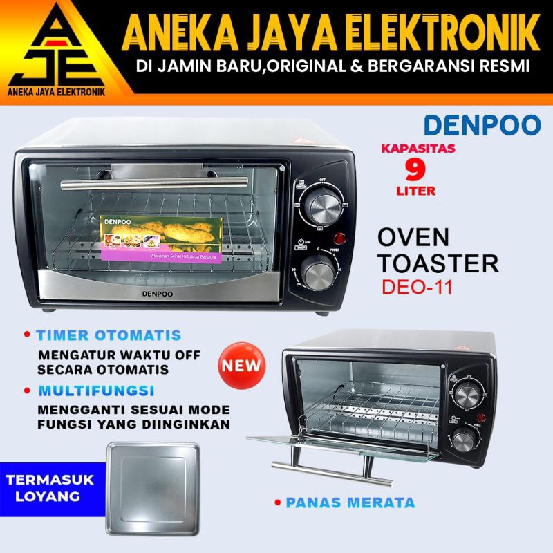 Jual OVEN TOASTER LISTRIK DENPOO PEMANGGANG ROTI DEO 09 /11 ( 0,9 LITER ...