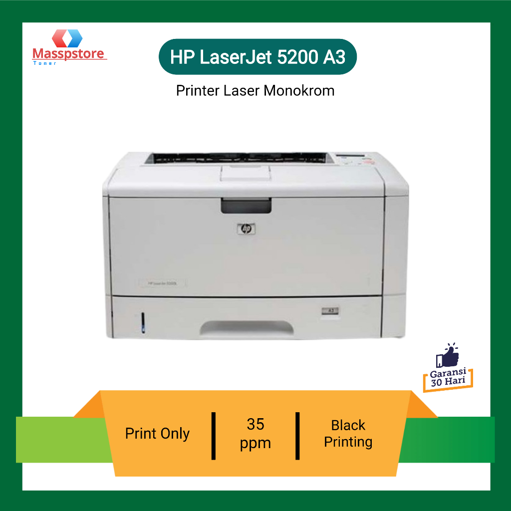 Jual Printer Hp Laserjet 5200 A3 Printer A3 5200 Printer Laser Hitam Putih Shopee Indonesia