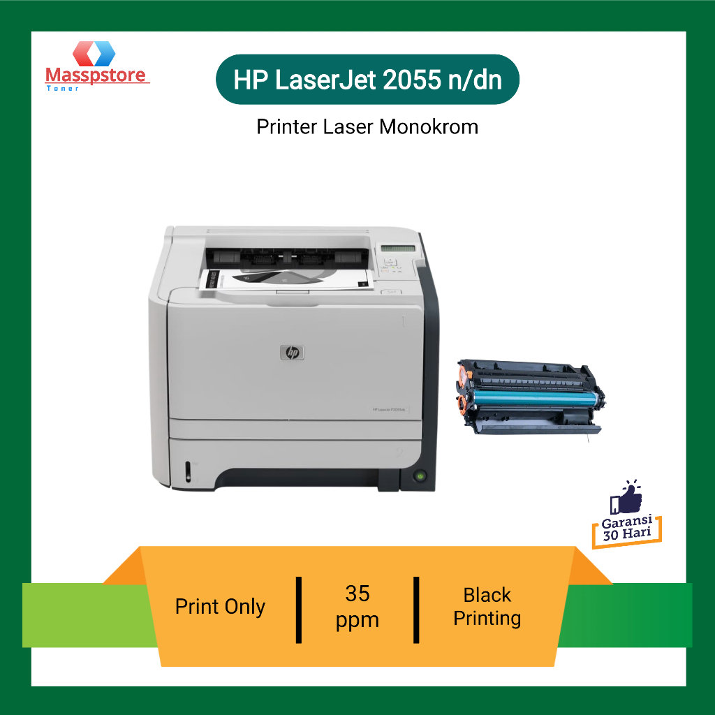 Jual Printer Hp LaserJet 2055dn Printer Laser Hitam putih Monochrome Duplek Network Shopee