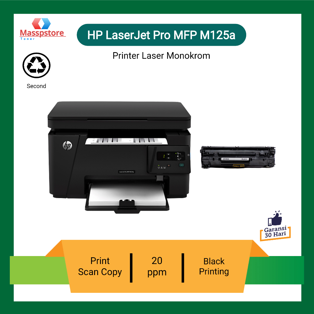 Jual Printer Hp LaserJet Pro mfp M125a Printer Laser Monokrom hitam ...