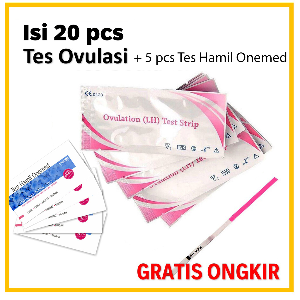 Jual Paket 5x tes hamil onemed dan 20x tes kesuburan masa subur ovulasi