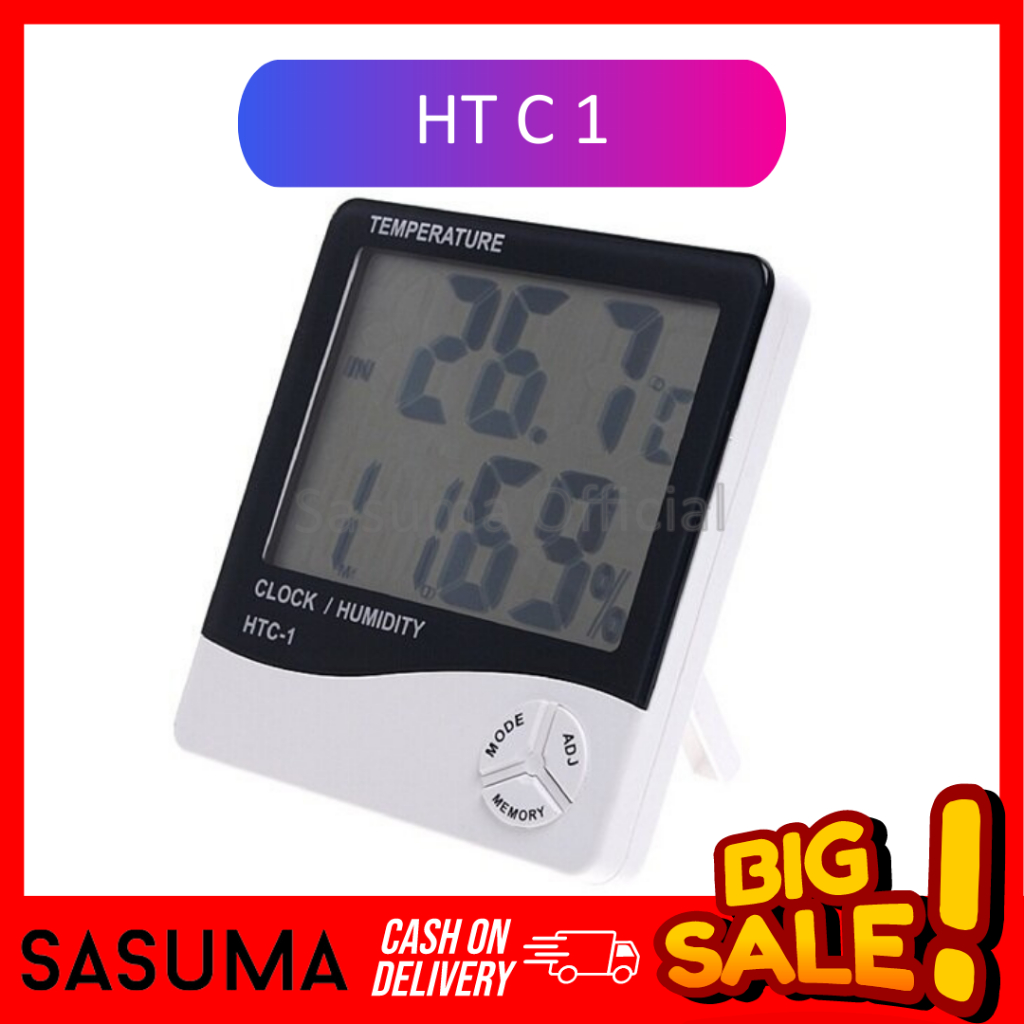 Jual Sasuma Htc 1 Thermometer Hygrometer Digital Higrometer Termometer