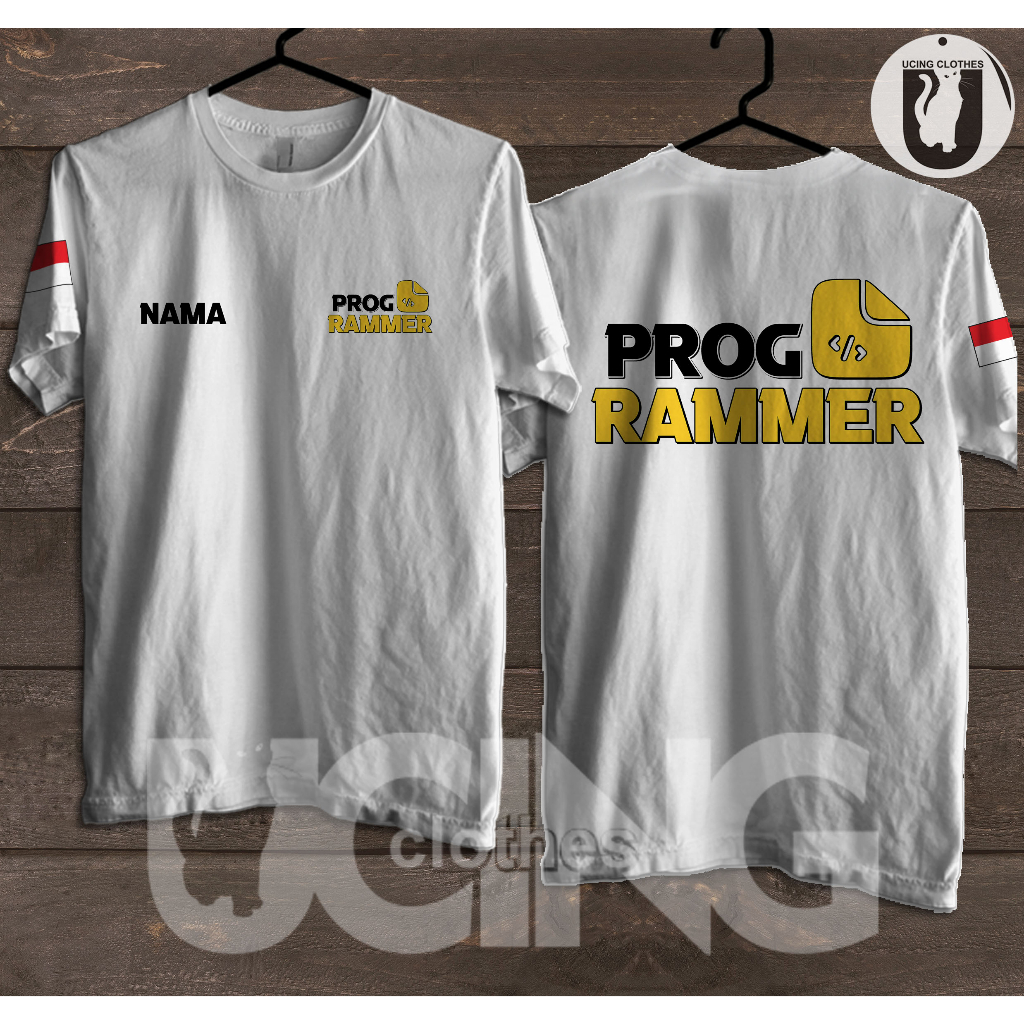 Jual Kaos Baju Programmer Gratis Nama Kamu Kaos Distro | Shopee Indonesia