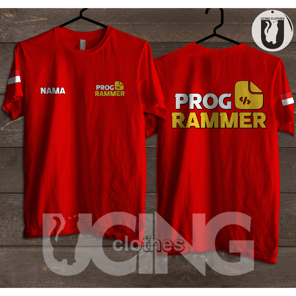Jual Kaos Baju Programmer Gratis Nama Kamu Kaos Distro | Shopee Indonesia