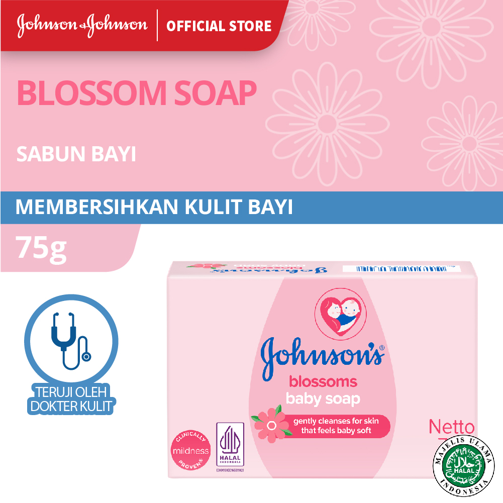 Jual JOHNSON'S Blossoms Baby Bar Soap - Sabun Bayi 75gr | Shopee Indonesia