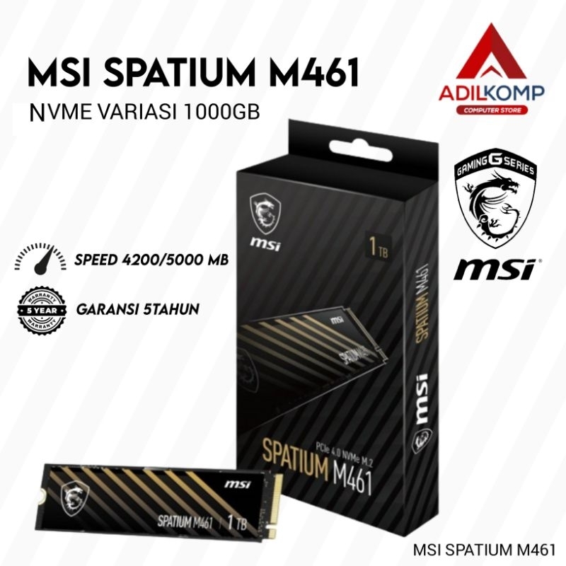 Jual SSD NVME MSI SPATIUM M461 1TB | Shopee Indonesia